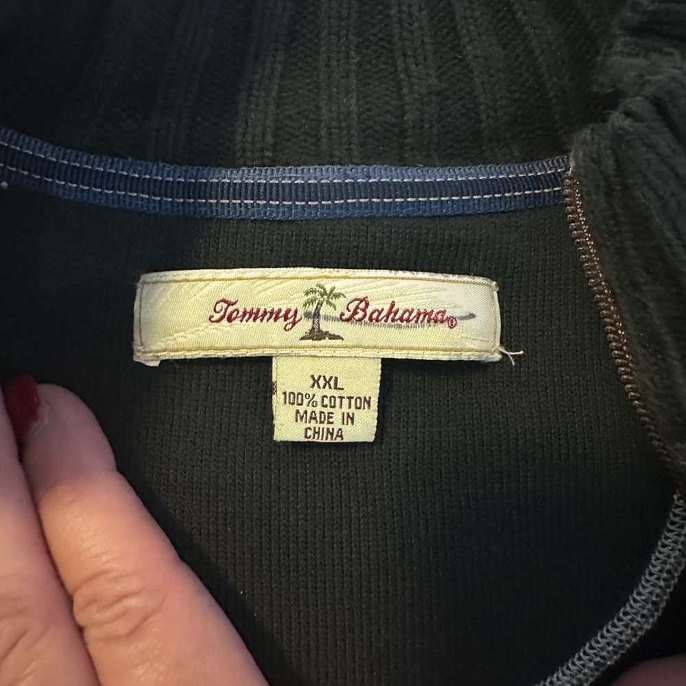 Tommy Bahama 1/4 zip sweater 2xl
